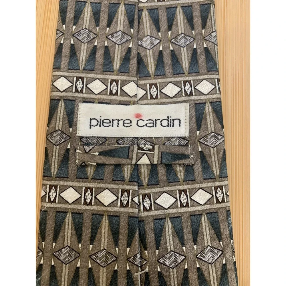 Pierre Cardin Tie 100% Silk Geometric Men's Necktie 60